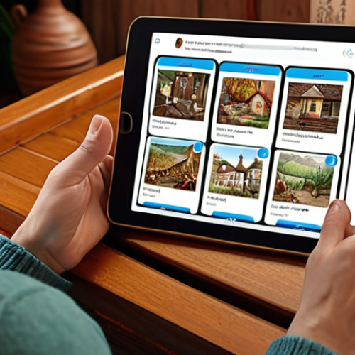Home 11 A person learning with a tablet in a cozy home environment, leveraging the flexibility of online learning platforms for studying foreign languages at their own pace.
